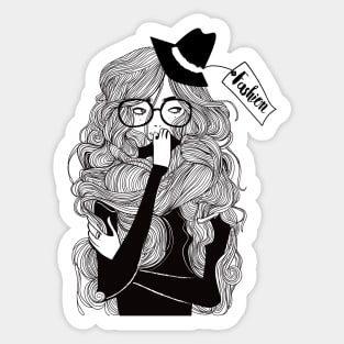 Fashion Head Sticker